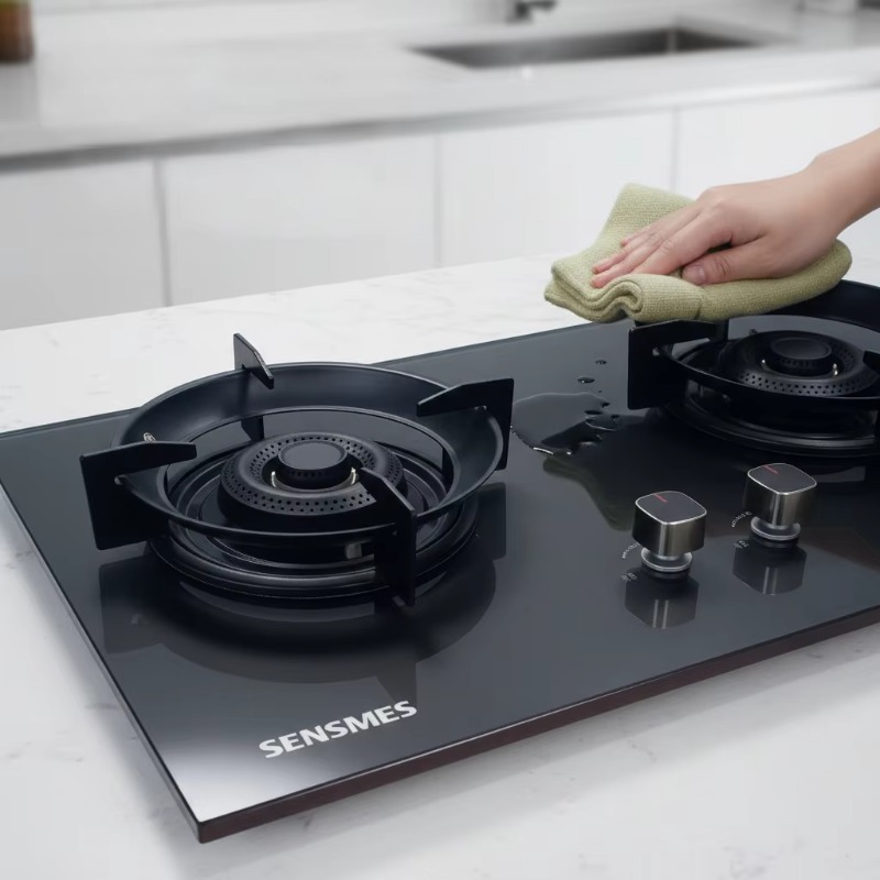 Kitchen Appliances Are - موقد غاز مدمج بلوحت زجاجية سوداء