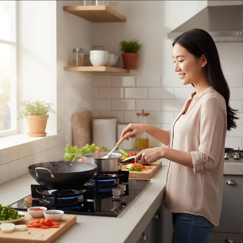 موقد غاز مدمج بلوحت زجاجية سود - مراجعة Kitchen Appliances Are وسعره